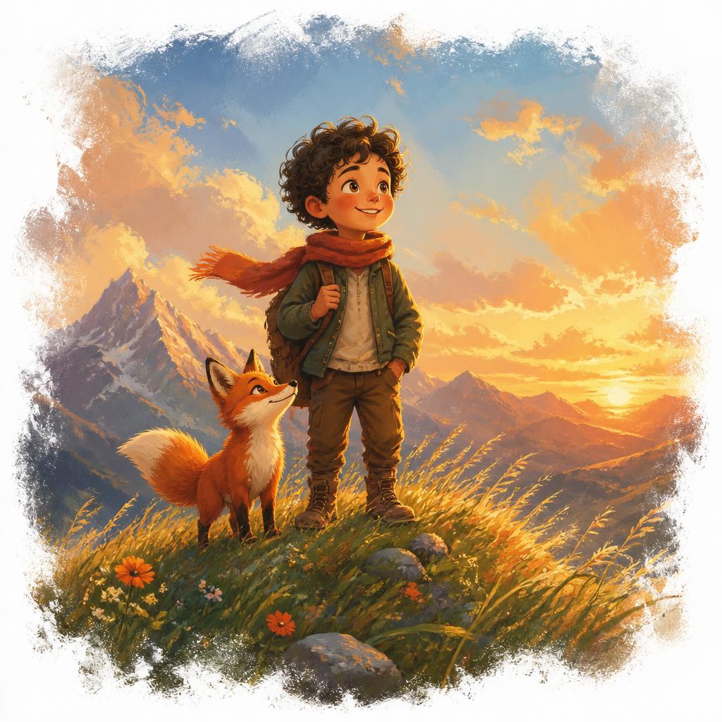 Sample illustration in the Warm Painterly Adventure style